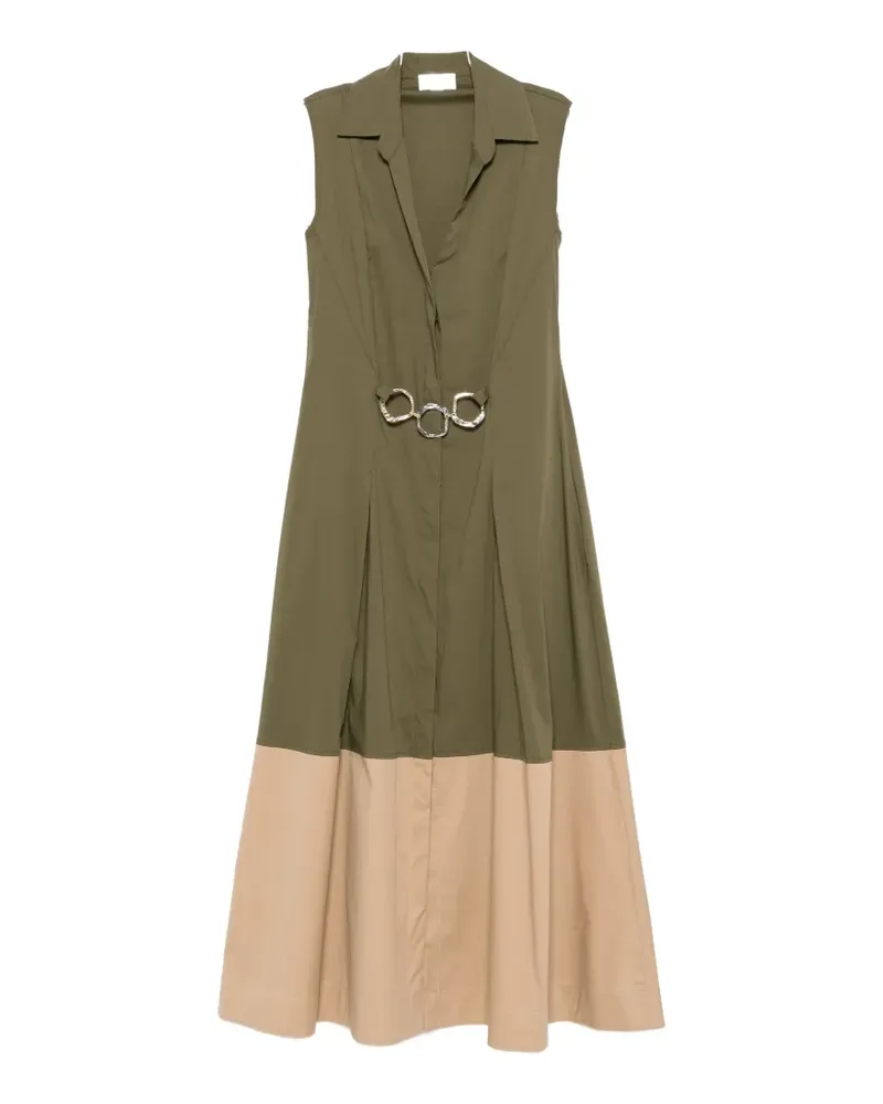 Clips colour-block midi dress - Grün Grün