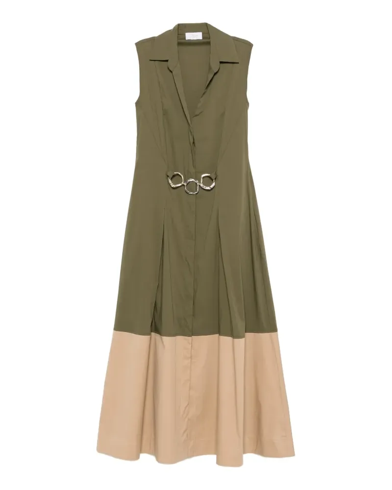 Clips colour-block midi dress - Grün Grün