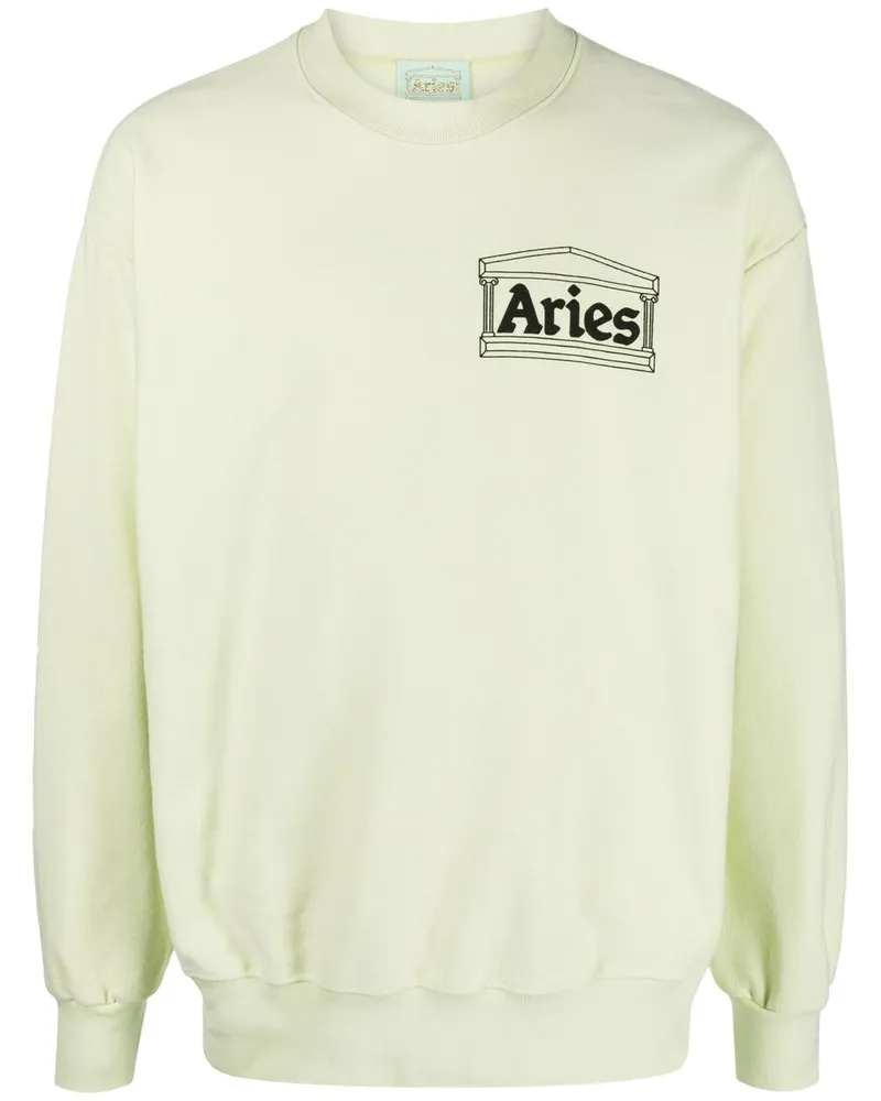 Aries Sweatshirt mit Rundhalsausschnitt Grün