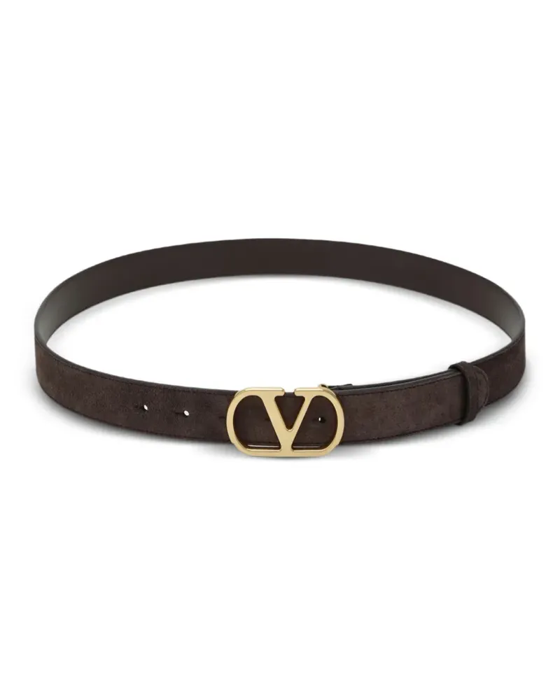 Valentino Garavani VLogo Signature Gürtel aus Wildleder - Braun Braun