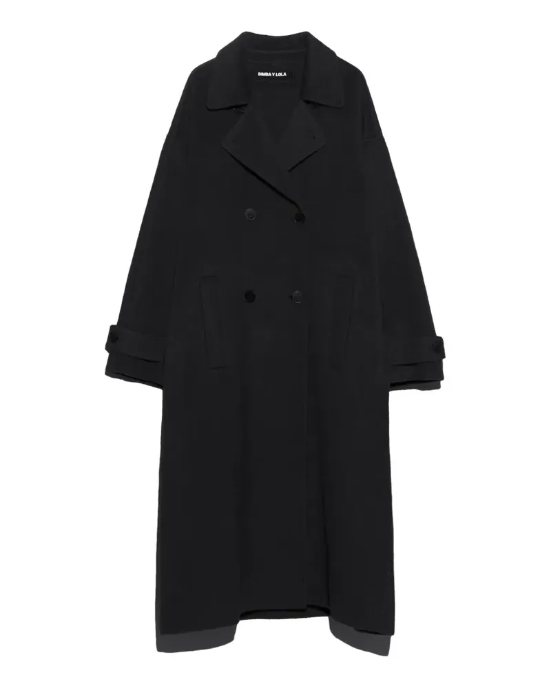 BIMBA Y LOLA Wendbarer Mantel mit schwarzer Seite und Gürtel Schwarz