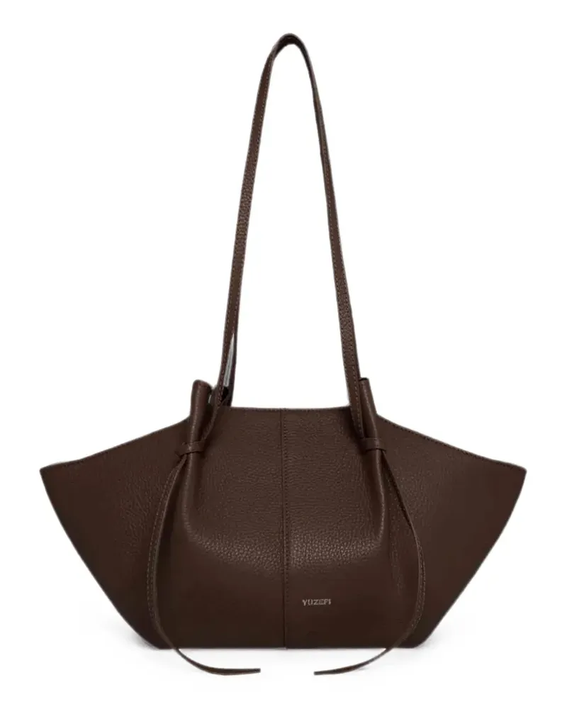 YUZEFI pebble-grained pleated shoulder bag - Braun Braun