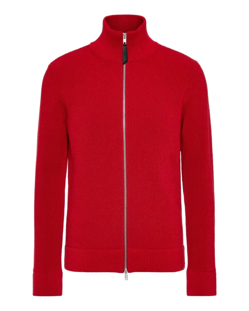 Maison Margiela Geripptes Ski-Sweatshirt mit Reißverschluss - Rot Rot