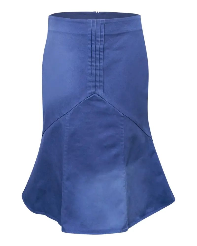 SHUSHU/TONG pintuck-detail flared skirt - Blau Blau
