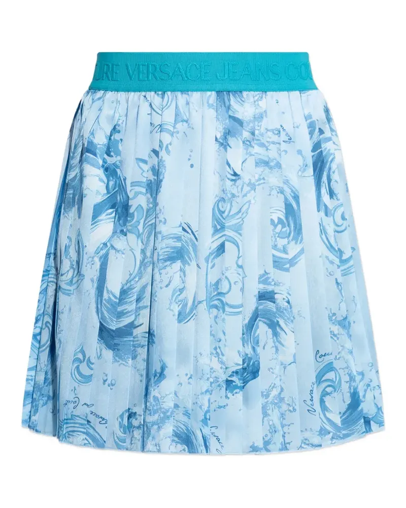 Versace Jeans Faltenrock mit Print - Blau Blau