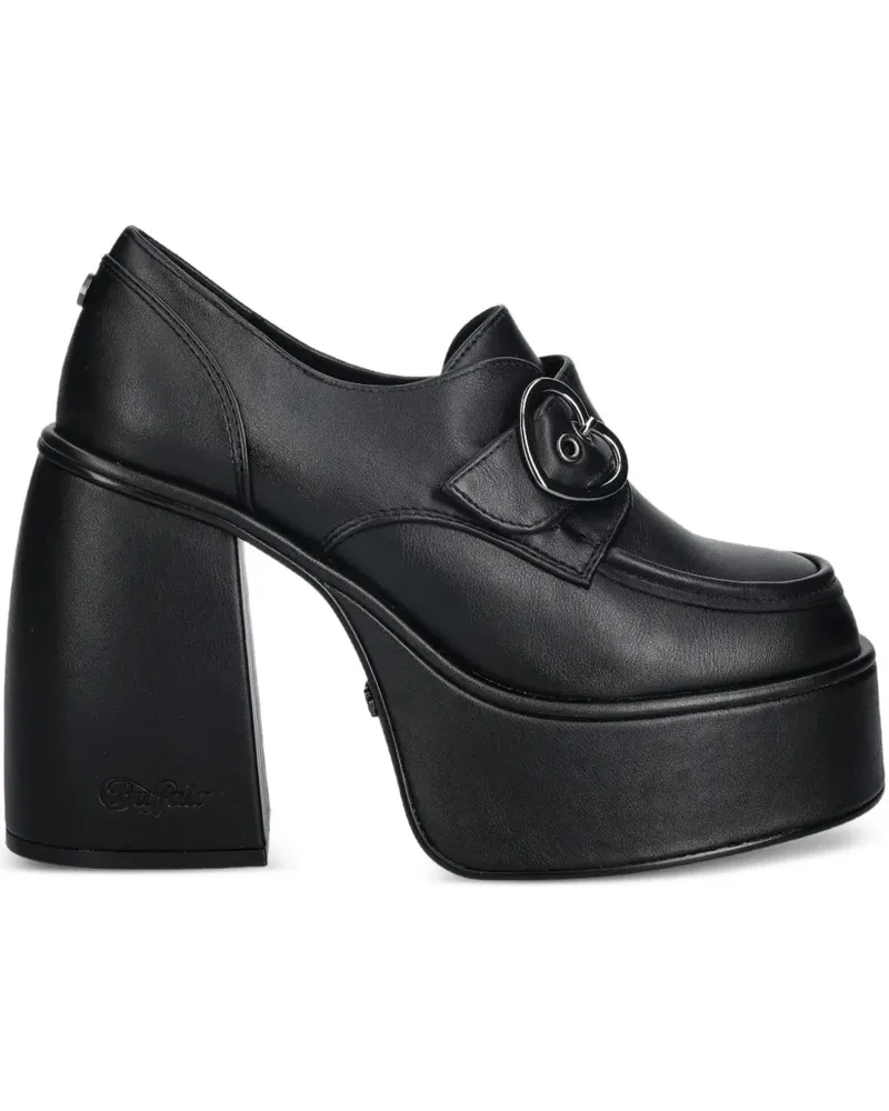 Buffalo Heart Pumps mit Plateau 125mm - Schwarz Schwarz