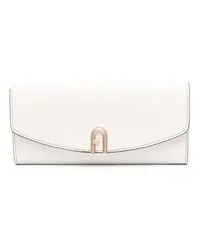 Furla Portemonnaie mit Logo-Schild Nude