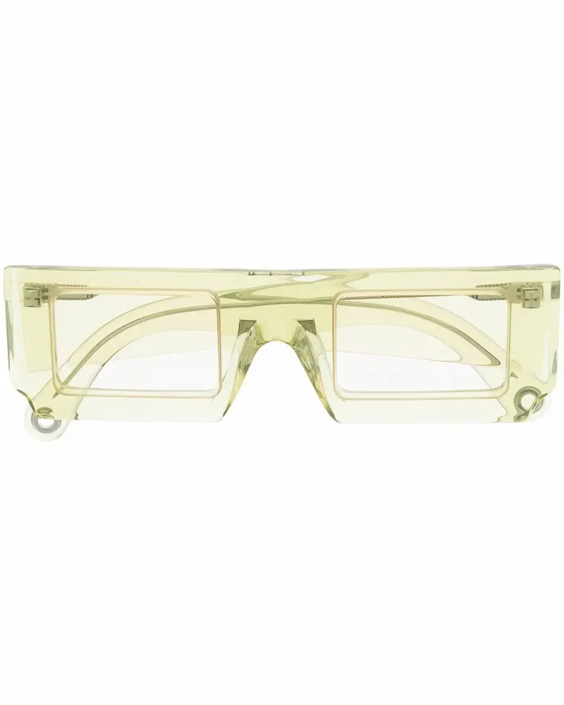 Jacquemus Sonnenbrille mit eckigem Gestell - Grün Grün