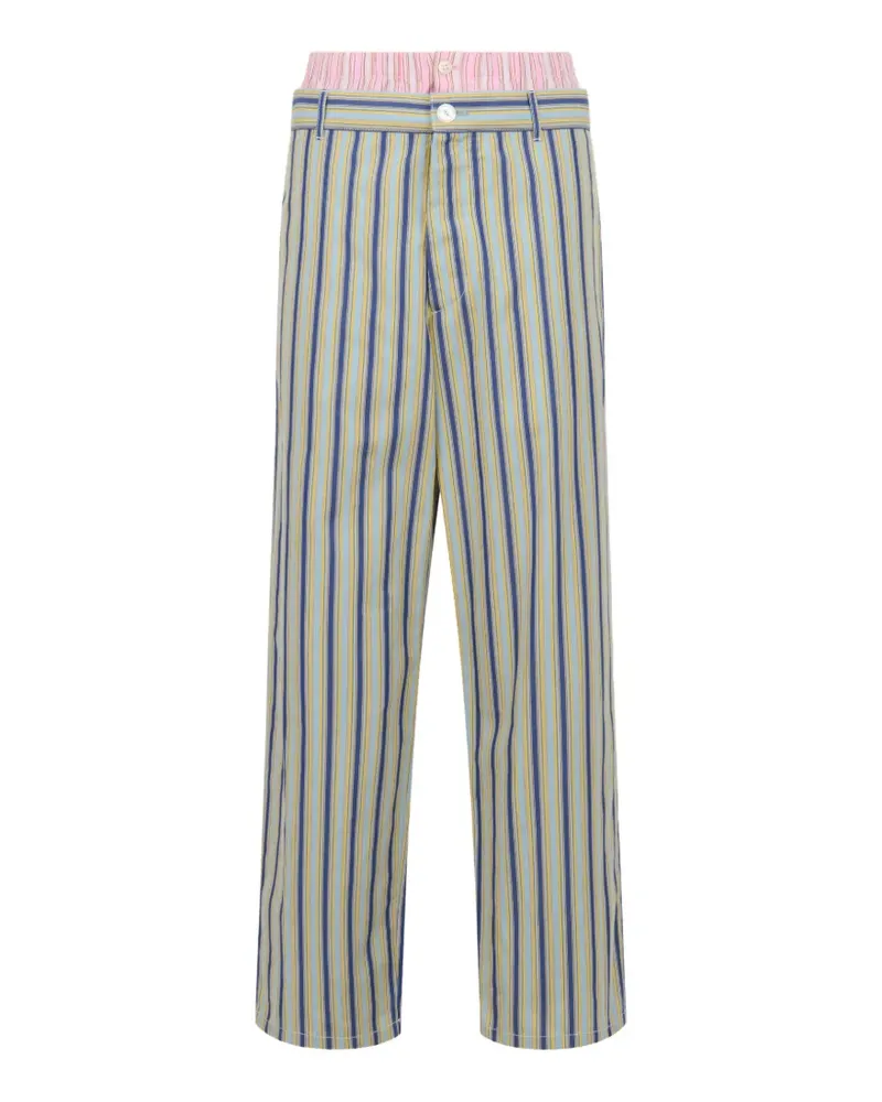 Marni striped wide-leg trousers - Blau Blau
