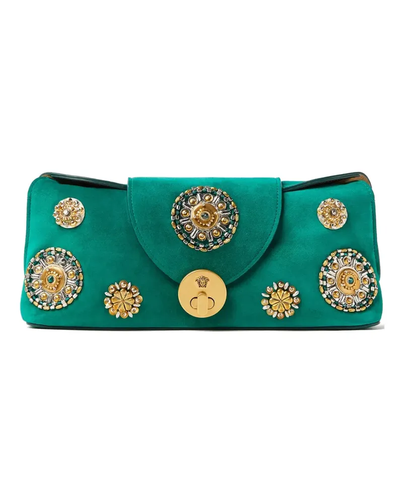 Versace Verzierte Vivian Crosta Clutch - Grün Grün