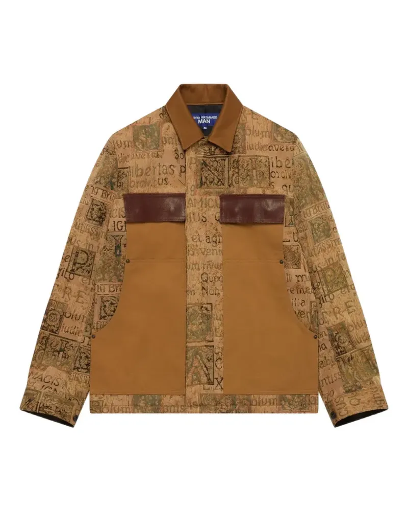 Junya Watanabe panelled print jacket - Nude Nude