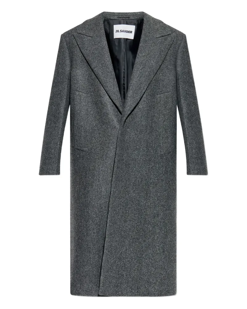 Jil Sander Klassischer Wollmantel - Grau Grau