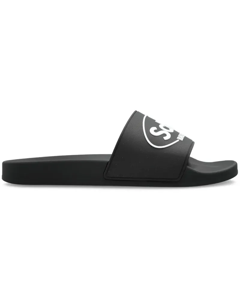 Balenciaga Pantoletten mit Logo-Print - Schwarz Schwarz