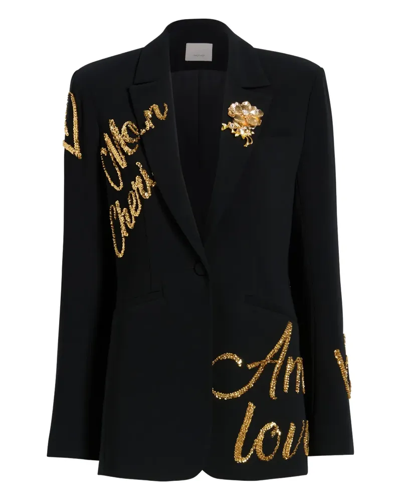 Cinq à Sept Karlie loveletter blazer - Schwarz Schwarz