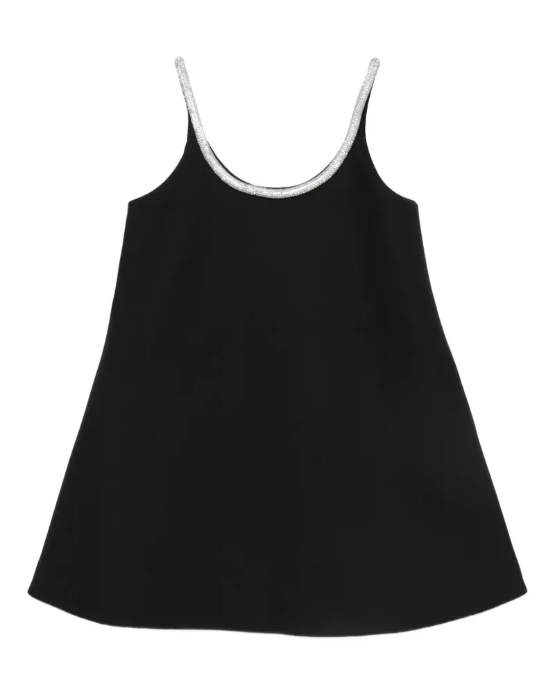 Róhe Minikleid in A-Linie mit Applikation - Schwarz Schwarz