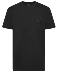 Billionaire T-Shirt mit Logo-Stickerei Schwarz