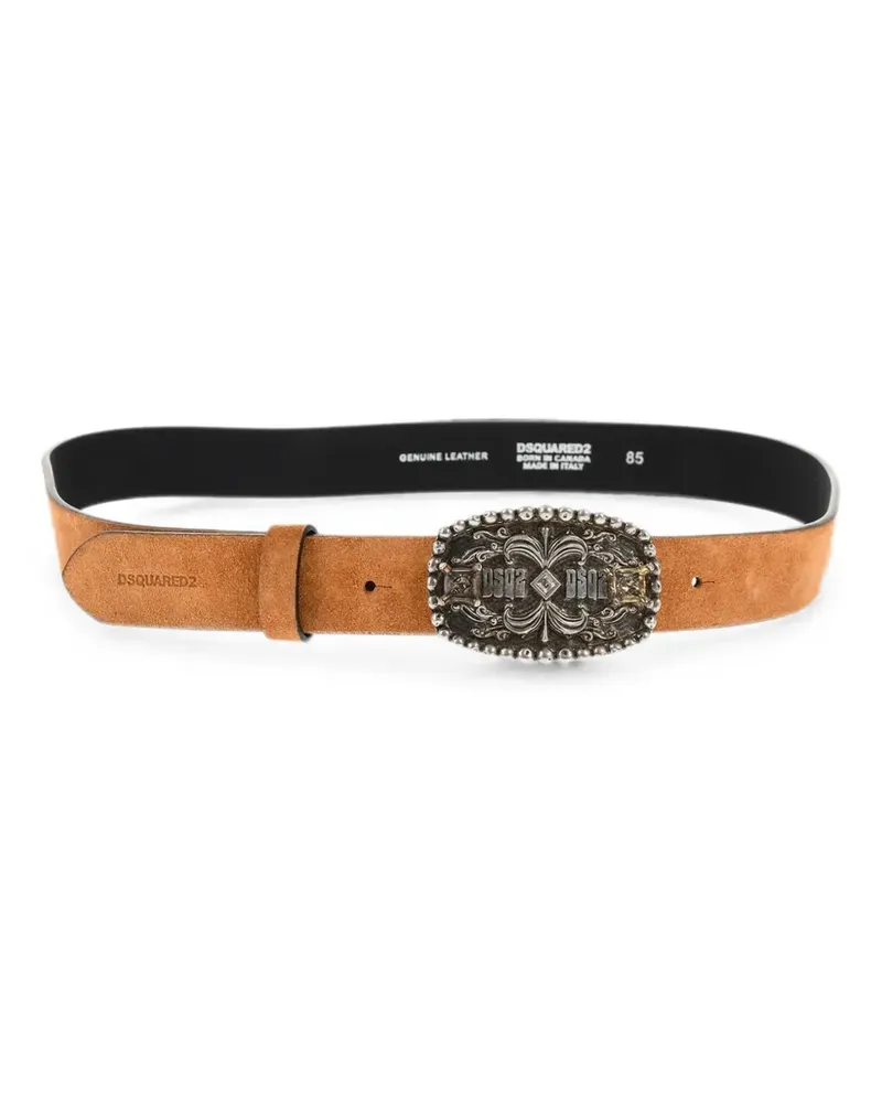 Dsquared2 Gürtel mit Logo-Schnalle - Braun Braun