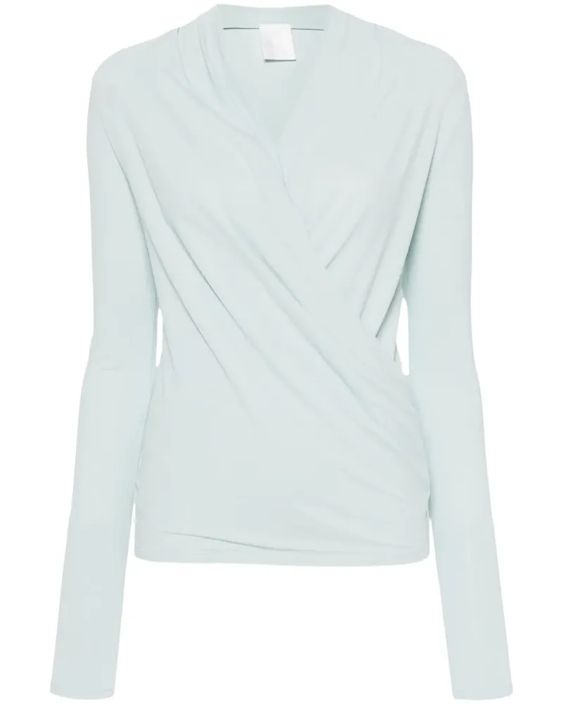 Givenchy Drapierte Bluse mit V-Ausschnitt - Blau Blau