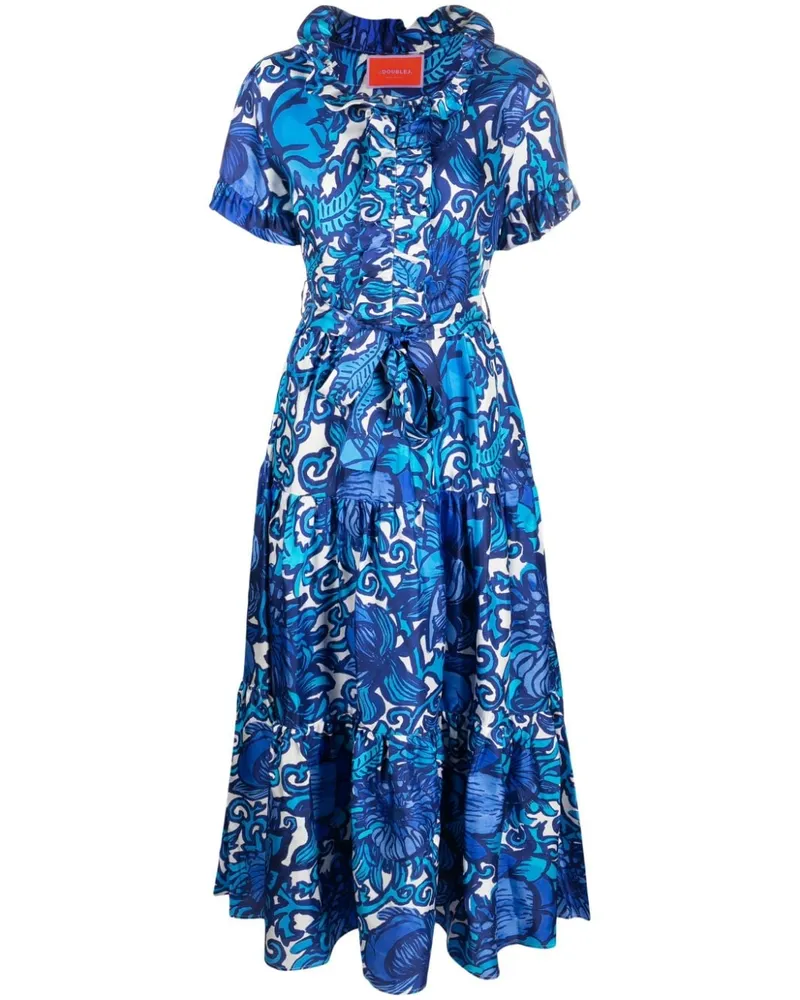 La DoubleJ Midikleid mit Gürtel - Blau Blau