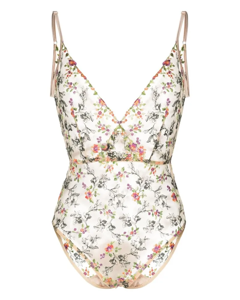Gilda & Pearl Body mit Stickereien - Braun Braun