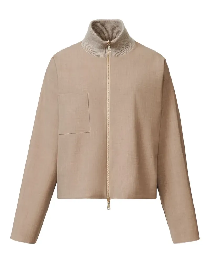 Fabiana Filippi zip-fastening reversible jacket - Nude Nude