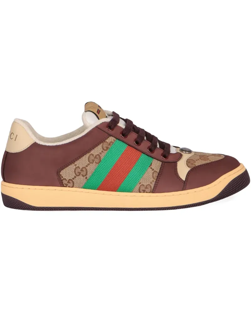 Gucci Sneakers mit Webstreifen - Braun Braun