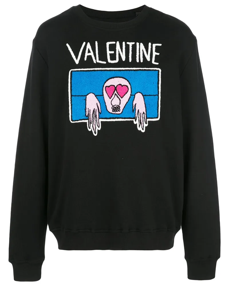 Haculla Sweatshirt mit "Valentine"-Print Schwarz