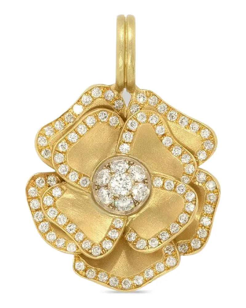 Irene Neuwirth Blossom Camelia Lucky Charm diamond pendant - Gold Gold