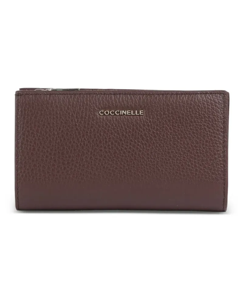 Coccinelle Portemonnaie mit Logo-Schild - Braun Braun
