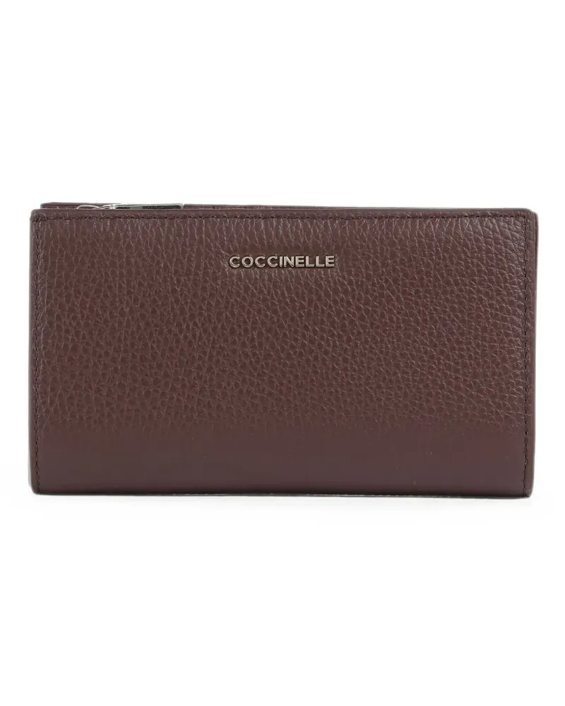 Coccinelle Portemonnaie mit Logo-Schild - Braun Braun