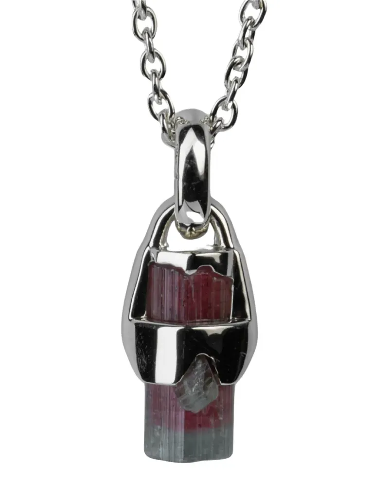 Parts Of Four Talisman Cuboid Halskette mit Rubellit - Silber Silber
