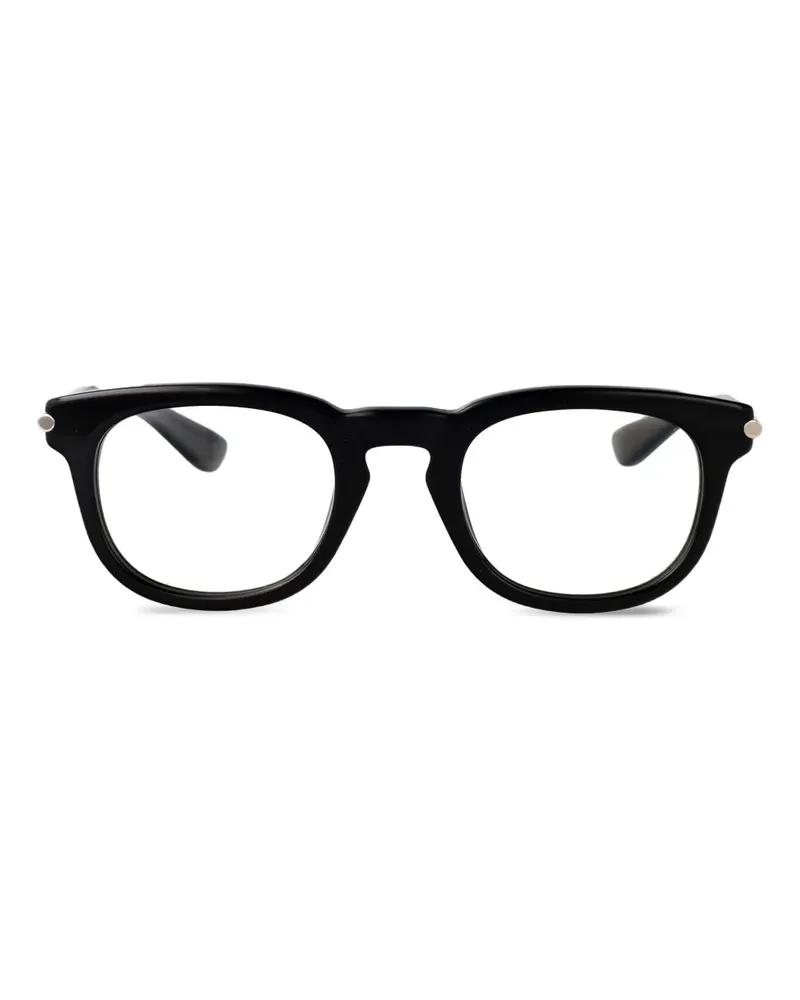 Alexander McQueen Brille mit eckigem Gestell - Schwarz Schwarz