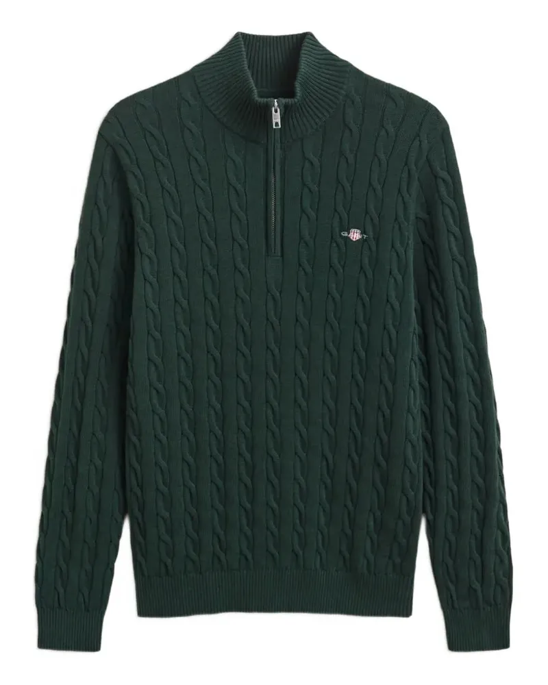 Gant Pullover mit Zopfmuster - Grün Grün