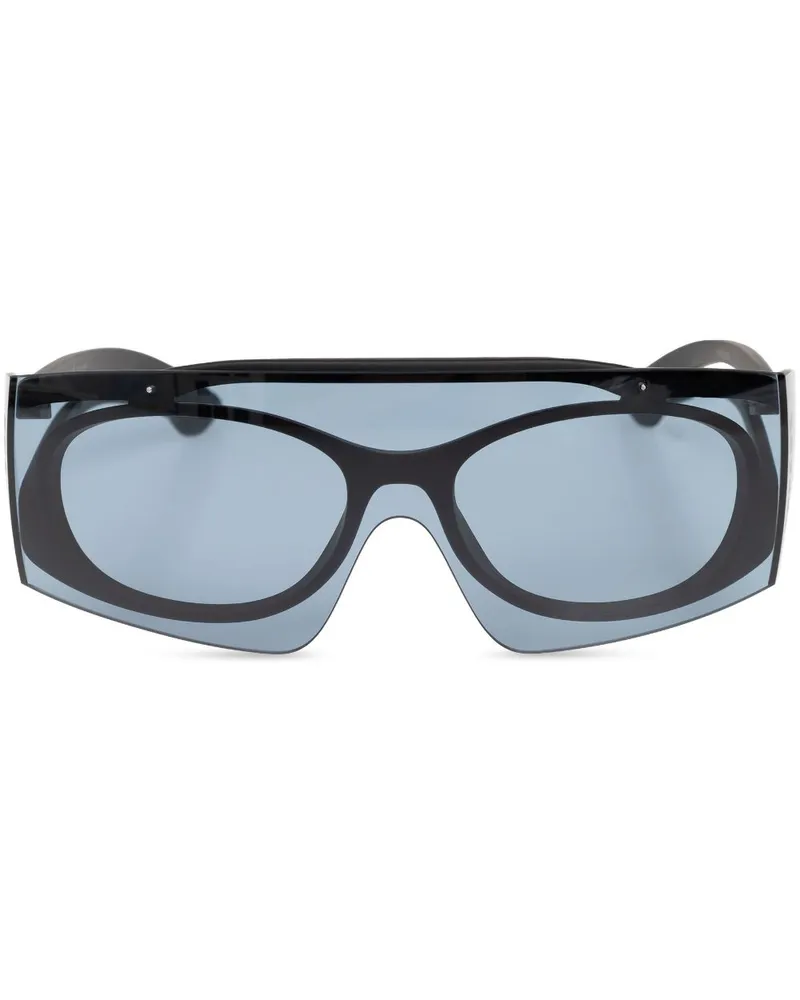 Alexander McQueen Zweifarbige Sonnenbrille - Blau Blau