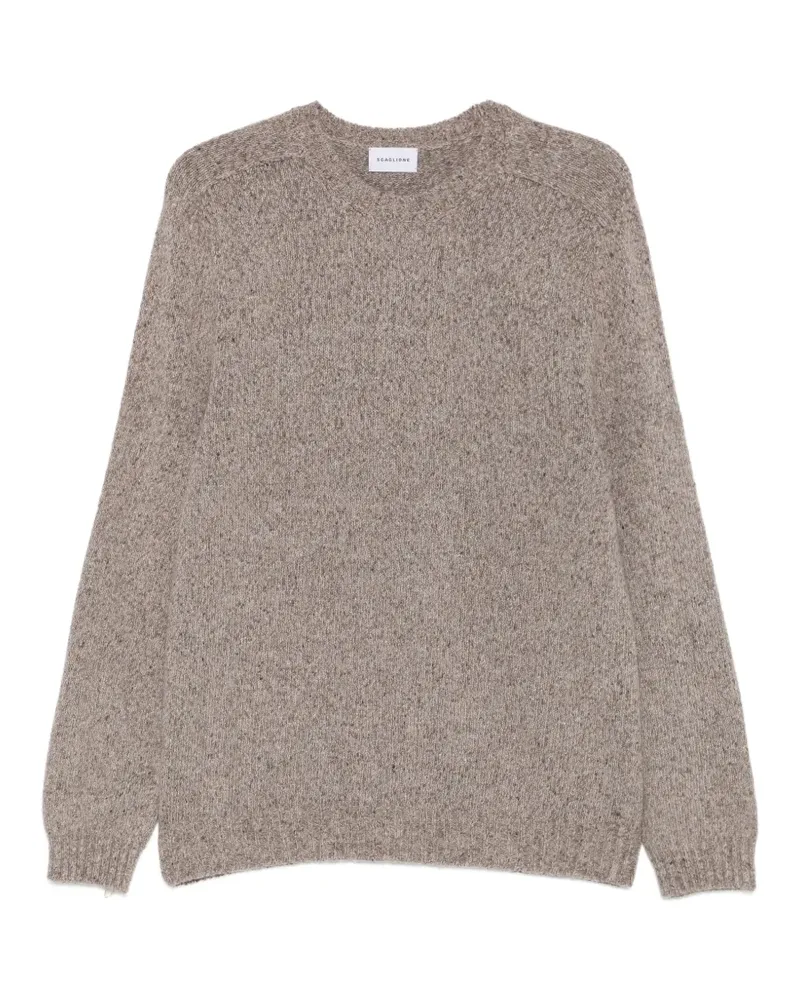 Scaglione Melierter Pullover mit Rundhalsausschnitt - Nude Nude