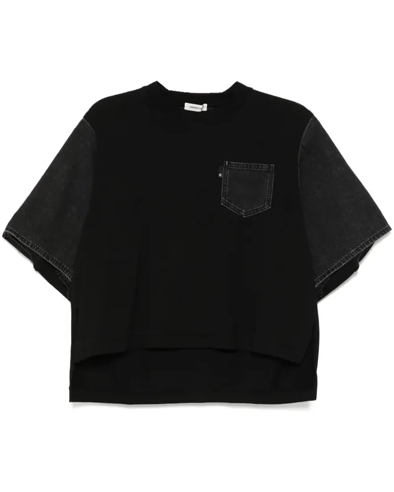 Undercover T-Shirt mit Tasche - Schwarz Schwarz