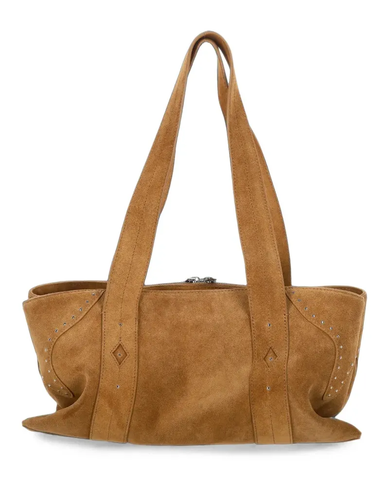 OSOI Shell Schultertasche mit Nieten - Nude Nude