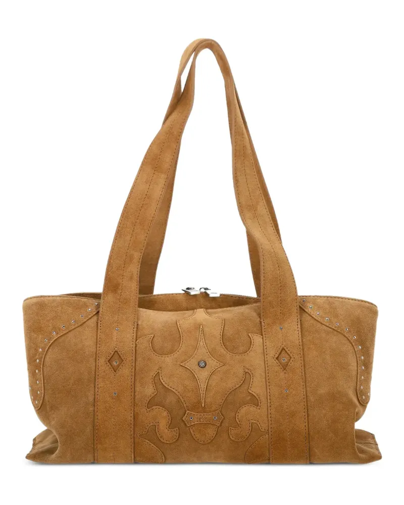 OSOI Shell Schultertasche mit Nieten - Nude Nude