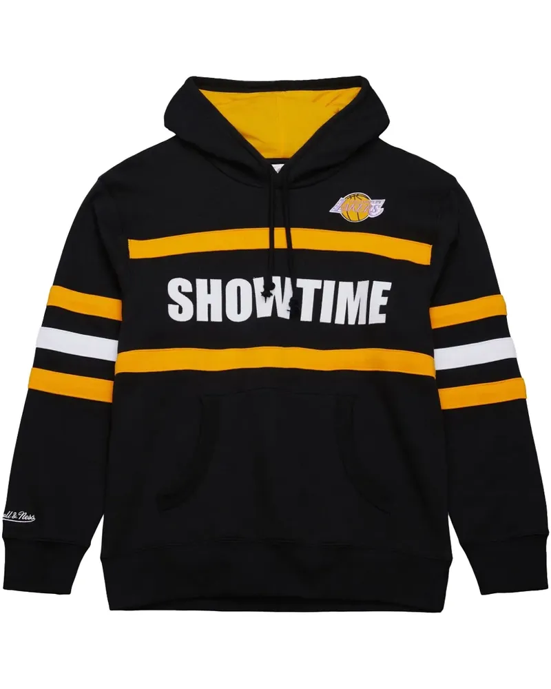 Mitchell & Ness NBA Head Coach Vintage Logo Lakers "Black" Hoodie - Schwarz Schwarz