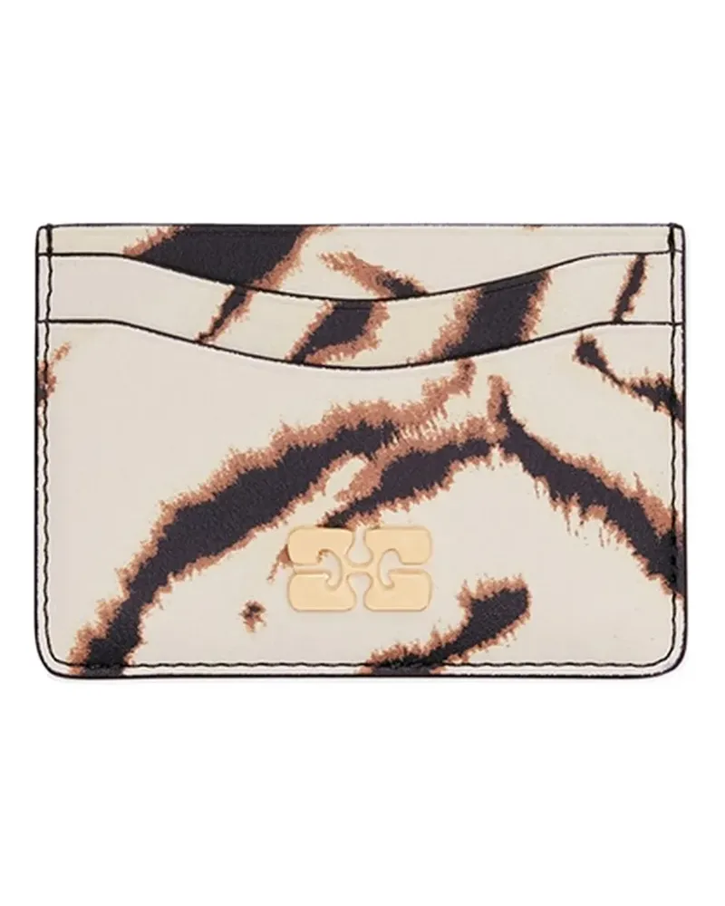 Ganni Bou Kartenetui mit Zebraprint - Nude Nude