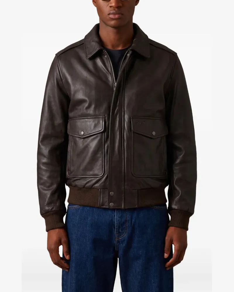 Schott N.Y.C A-2 Lederjacke - Braun Braun
