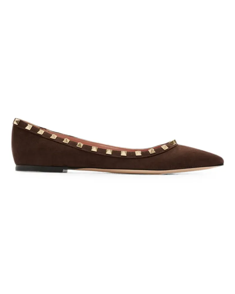 Valentino Garavani Rockstud Ballerinas mit spitzer Kappe - Braun Braun