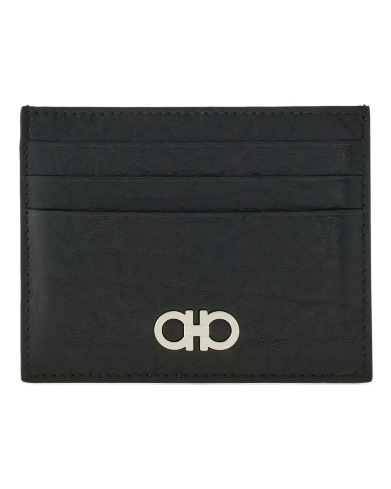 Ferragamo Kartenetui mit Gancini-Detail - Schwarz Schwarz