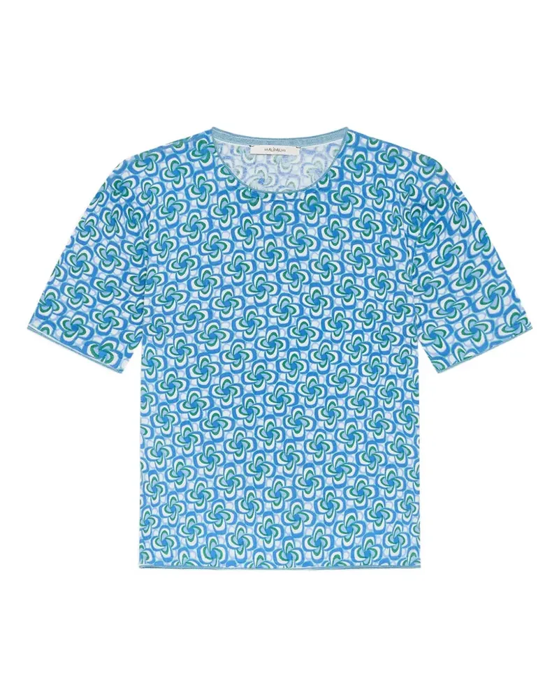 Maliparmi printed round-neck T-shirt - Blau Blau