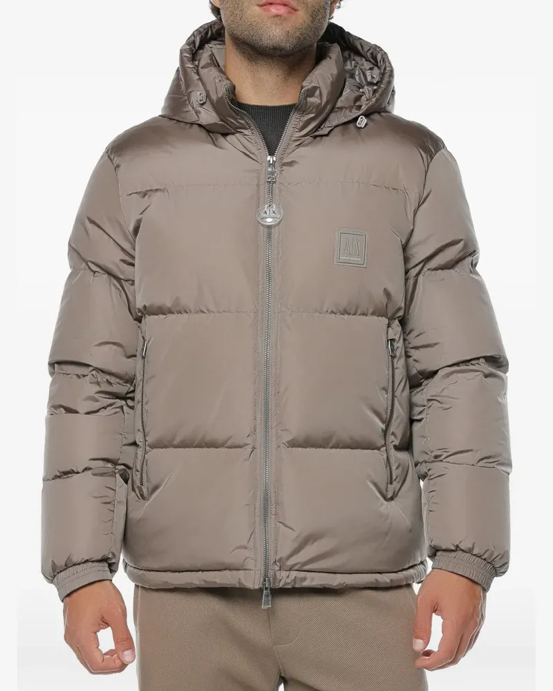 Armani Exchange hooded quilted jacket - Braun Braun