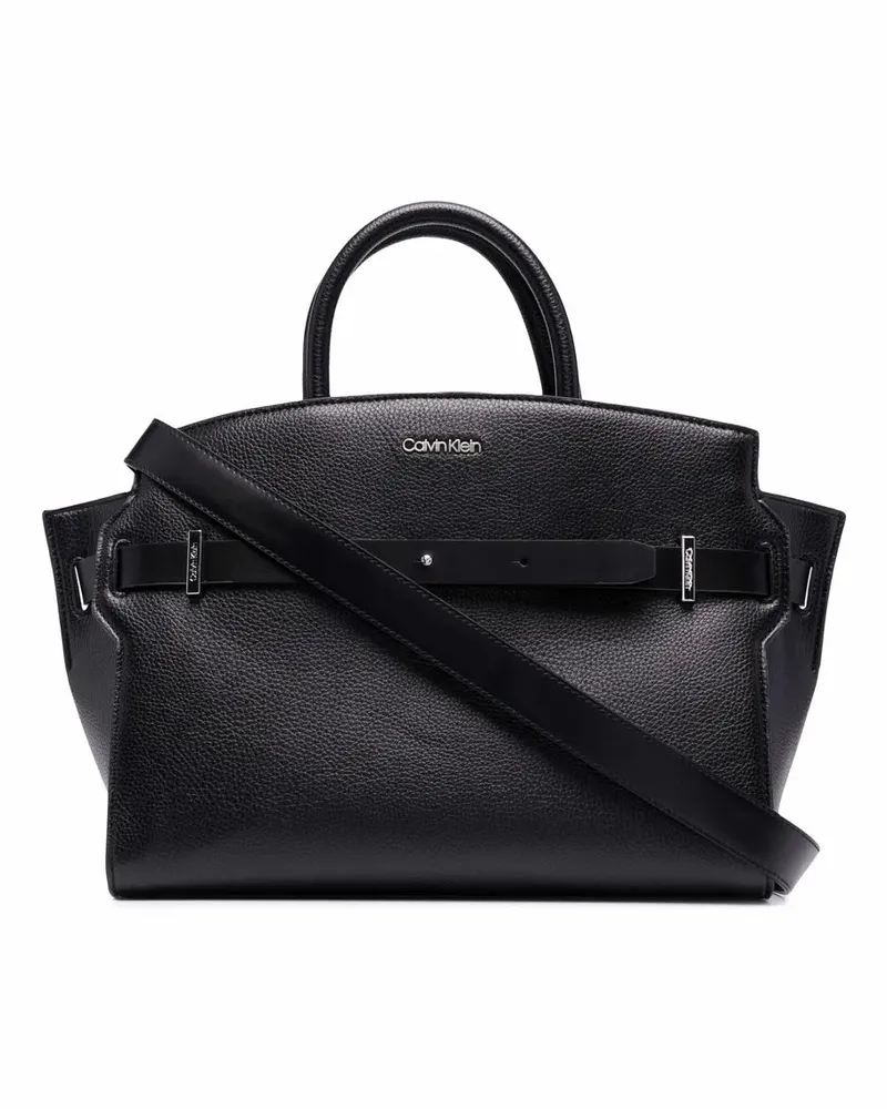 Calvin Klein Mittelgroße Code Handtasche - Schwarz Schwarz