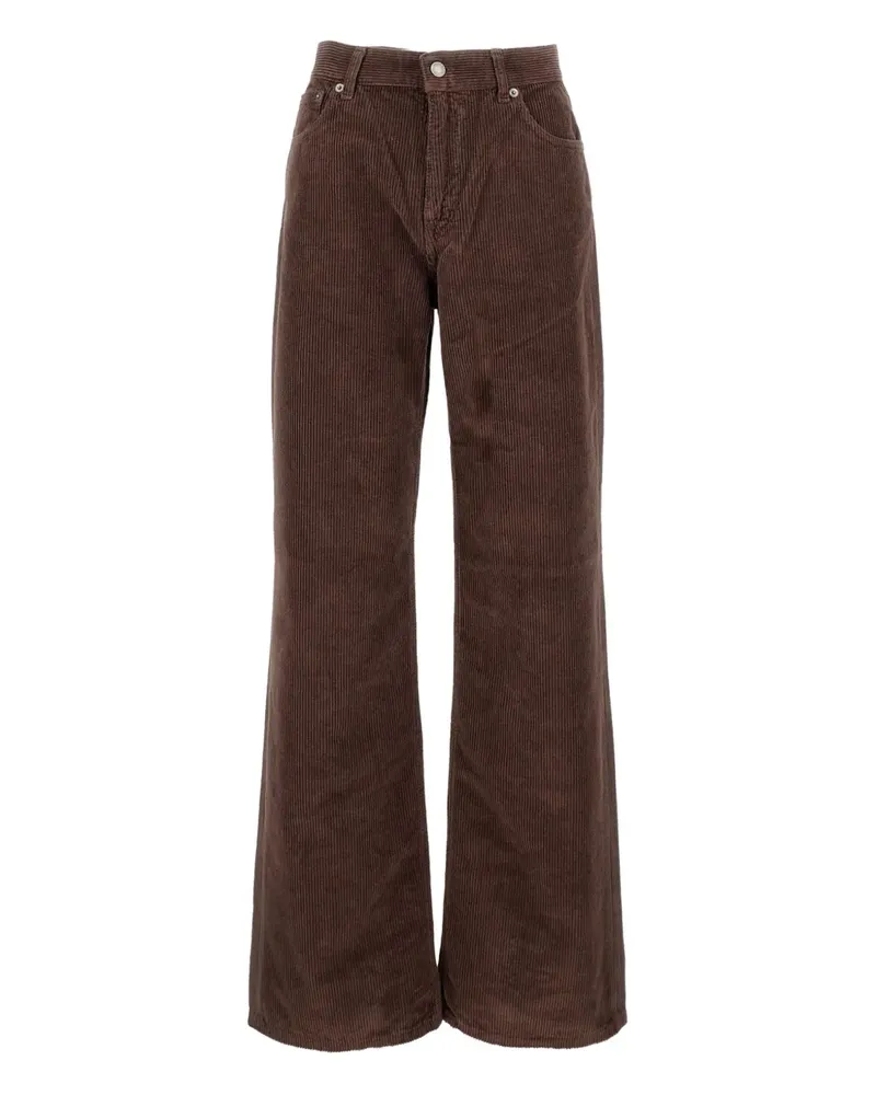 Haikure Cordhose mit Logo-Patch - Braun Braun