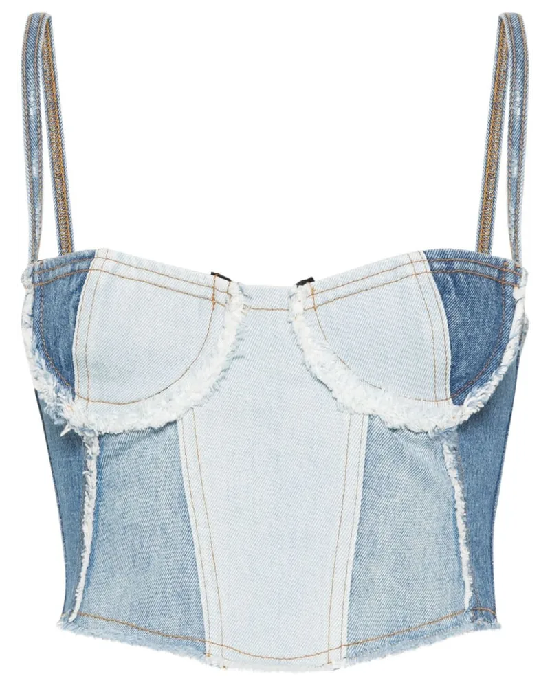 Chiara Ferragni Cropped-Jeanstop Blau