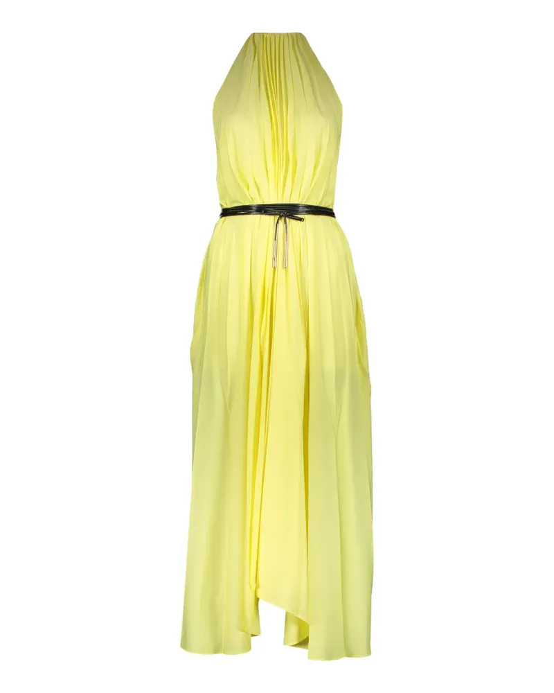 ELLERY pleated belted midi dress - Gelb Gelb