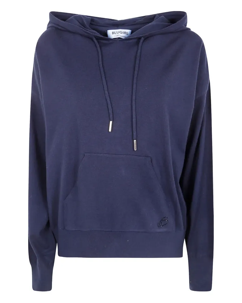 Blumarine hooded pocket sweatshirt - Blau Blau